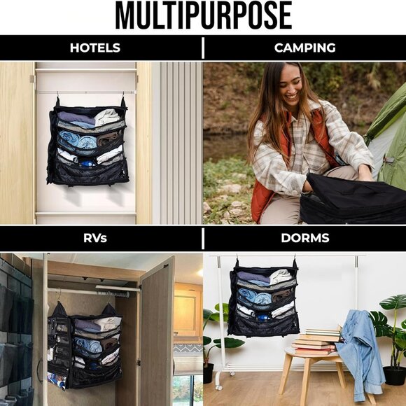 Hanging Suitcase Organizer, Carry on Closet Suitcase, Hanging Luggage Organizer - Picture 6 of 6